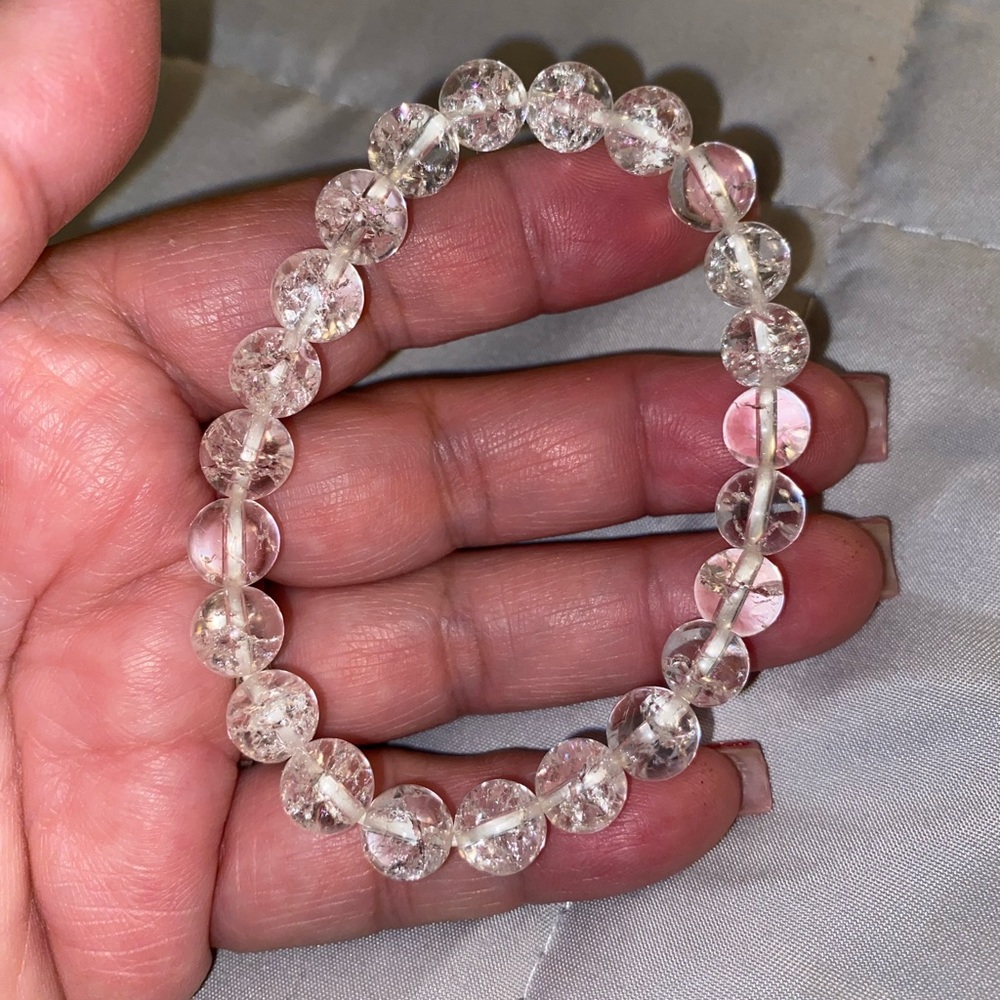 Crackled Clear Quartz Bracelet
